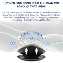 Máy Massage Lưng TAKARA MT-01, Đệm Mát Xa Lưng Có Nhiệt Hồng Ngoại, Massage Giảm Đau Lưng, Hông, Eo, Thoái Hoá Cột Sống 5