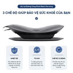 Máy Massage Lưng TAKARA MT-01, Đệm Mát Xa Lưng Có Nhiệt Hồng Ngoại, Massage Giảm Đau Lưng, Hông, Eo, Thoái Hoá Cột Sống 7