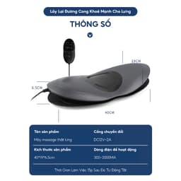 Máy Massage Lưng TAKARA MT-01, Đệm Mát Xa Lưng Có Nhiệt Hồng Ngoại, Massage Giảm Đau Lưng, Hông, Eo, Thoái Hoá Cột Sống 8