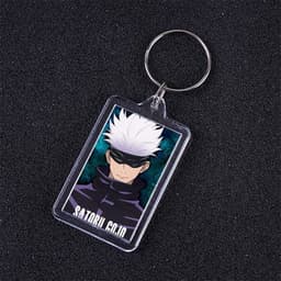 ( VUÔNG ) Móc khóa mica IN HÌNH JUJUTSU KAISEN Chú Thuật Hồi Chiến ver NỀN CHỮ anime chibi xinh xắn tiện lợi dễ thương 4