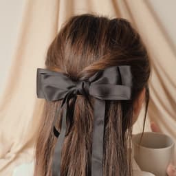 Kẹp Tóc NHÀ CÚ Nơ To Đính Kết Sang Trọng Hàn Quốc 5
