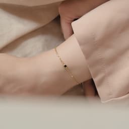 Vòng Chân NHÀ CÚ Mắt Xích Tim Đen Nữ Tính 3377 6