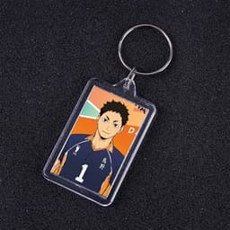 ( VUÔNG ) Móc khóa mica IN HÌNH HAIKYUU!! Vua Bóng Chuyền ver ĐỒNG PHỤC anime chibi xinh xắn dễ thương 9