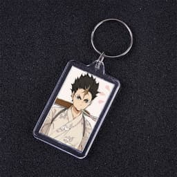 ( VUÔNG ) Móc khóa mica IN HÌNH HAIKYUU!! Vua Bóng Chuyền ver ĐỒNG PHỤC anime chibi xinh xắn dễ thương 3