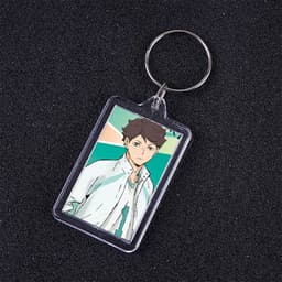 ( VUÔNG ) Móc khóa mica IN HÌNH HAIKYUU!! Vua Bóng Chuyền ver ĐỒNG PHỤC anime chibi xinh xắn dễ thương 4