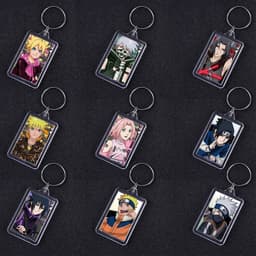 ( VUÔNG ) Móc khóa mica IN HÌNH NARUTO ver POP anime chibi xinh xắn dễ thương 1