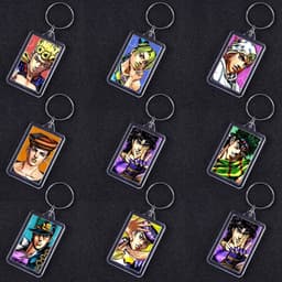 ( VUÔNG ) Móc khóa mica IN HÌNH JoJo's Bizarre Adventure Cuộc Phiêu Lưu Bí Ẩn anime chibi xinh xắn dễ thương 1