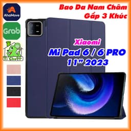[Ảnh Thật] Bao Da MTB Xia0mi Mi PAD 6 / 6 PRO 11" 2023 Gấp 3 Khúc Lưng Cứng Có Nam Châm 1