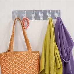 Thanh 6 Móc Dán Tường Siêu Dính Trong Suốt JYoohome Treo Đồ Quần Áo Khăn Đồ Dùng Nhà Bếp Chịu Lực 4