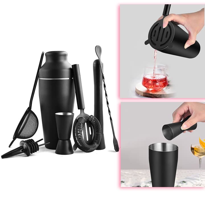 Bộ 8 món inox pha chế shaker trà sữa cocktail cao cấp - T0505