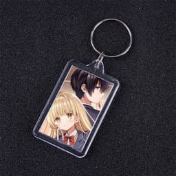 ( VUÔNG ) Móc khóa mica IN HÌNH Thiên Sứ Nhà Bên ver Đồng Phục anime chibi xinh xắn dễ thương 3