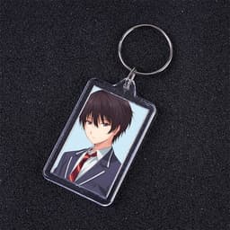 ( VUÔNG ) Móc khóa mica IN HÌNH Thiên Sứ Nhà Bên ver Đồng Phục anime chibi xinh xắn dễ thương 9