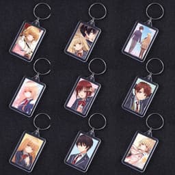( VUÔNG ) Móc khóa mica IN HÌNH Thiên Sứ Nhà Bên ver Đồng Phục anime chibi xinh xắn dễ thương 1