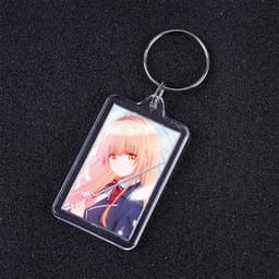 ( VUÔNG ) Móc khóa mica IN HÌNH Thiên Sứ Nhà Bên ver Đồng Phục anime chibi xinh xắn dễ thương 5