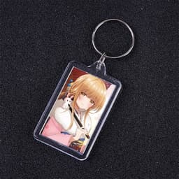 ( VUÔNG ) Móc khóa mica IN HÌNH Thiên Sứ Nhà Bên ver Đồng Phục anime chibi xinh xắn dễ thương 8