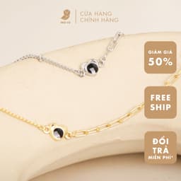 Vòng Chân NHÀ CÚ Mắt Xích Tim Đen Nữ Tính 3377 2
