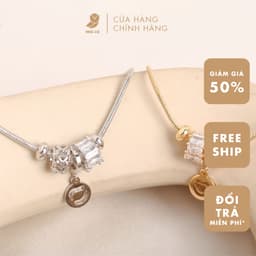 Vòng Tay NHÀ CÚ Dây Rút Đính Đá Cz Ánh Pha Lê Khối Trụ Cá Tính 3365 2