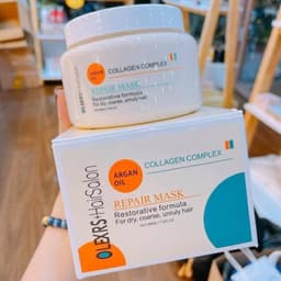Combo Dầu Gội Xả Olexrs Kèm Kem Ủ Tóc Và Tinh Dầu Dưỡng Giúp Phục Hồi Tóc Olexrs Argan Oil Collagen Hair Salon 8