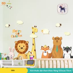 Decal dán tường cho bé trang trí phòng ngủ tủ quần áo SIBU 2