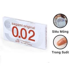 Bao cao su Sagami 002 siêu mỏng bcs non latex hộp 2c OiO VN 2