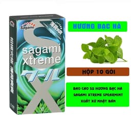 Bao cao su Sagami Spearmint hương bạc hà bcs kéo dài thời gian Hộp 10c OiO VN 3