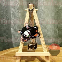 (mua 1 tặng 1) Móc khóa KIMETSU NO YAIBA Thanh Gươm Diệt Quỷ ver TREO ĐỒ keyring mica anime chibi quà tặng dễ thương 8