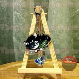(mua 1 tặng 1) Móc khóa KIMETSU NO YAIBA Thanh Gươm Diệt Quỷ ver TREO ĐỒ keyring mica anime chibi quà tặng dễ thương 9