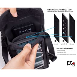 Túi ZDK mini, Túi treo đầu xe máy đựng điện thoại, thiết kế mới có lỗ sạc, 2 lớp hỗ trợ thoát nhiệt 2