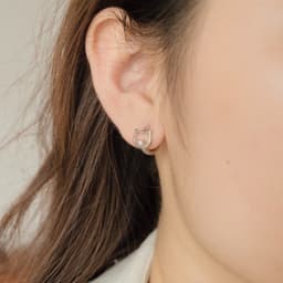 Bông Tai Nữ Đá Zircon Cz 5A Con Cá, Mèo, Mặt Trăng, Sao, Hoa NHÀ CÚ Cây Xỏ Bạc 925 Dễ Thương Phong Cách Hàn Quốc 148494 3