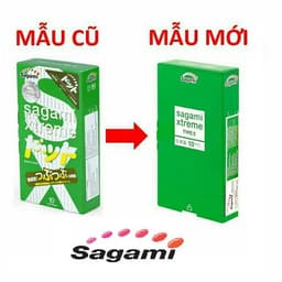 Bao cao su Sagami Green bcs gân gai hộp 10 chiếc OiO VN 2