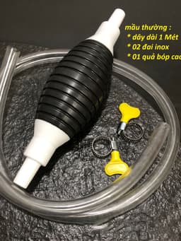Ống hút xăng dầu chất lỏng bóp tay Cao cấp dây dài tổng 2M 9