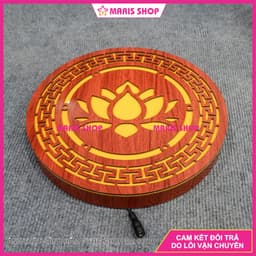 [GIÁ XƯỞNG] Đèn Hào Quang Vân Gỗ HÌNH SEN Để Bàn Thờ Phật, Đèn Hào Quang Phật, Đèn Tượng Phật, Hào Quang CNC 6