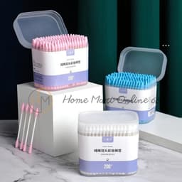 [ COMBO 5 ] Hộp 200 chiếc tăm bông ngoáy tai 2 đầu xoắn nhọn HM68 1
