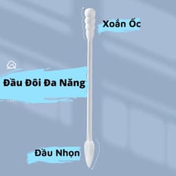 [ COMBO 5 ] Hộp 200 chiếc tăm bông ngoáy tai 2 đầu xoắn nhọn HM68 3
