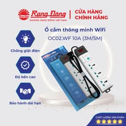 Ổ cắm thông minh wifi Rạng Đông chịu tải cao dây dài 3m, 5m MODEL 1