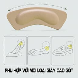 Set 4 Miếng dán gót chân và lòng bàn chân 4D LOMO cao cấp phù hợp cho mọi loại giày 5