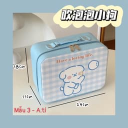 Túi cốp đựng đồ dùng mỹ phẩm hình thú cute có gương tiện lợi 9