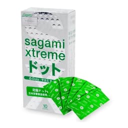 Bao cao su Sagami White Xtreme Box, bcs gân gai li ti Hộp 10c 7