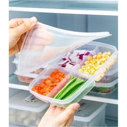 Hộp Chia Thực Phẩm 4 Ngăn 710ml Nắp Dẻo Kín Không Gỉ Nước Nhựa Sạch Bảo Quản Thức Ăn Tốt (8.5DPGDBT) 7