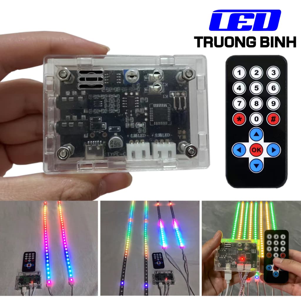 SP217M BỘ ĐIỀU KHIỂN FULL MÀU HIỆU ỨNG CỘT NHẠC VU SPECTRUM CHO LED ARGB WS2812B 5V