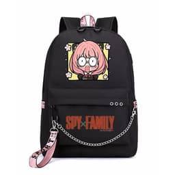 Balo thông minh đen in hình SPY x Family ver VUÔNG Gia Đình Điệp Viên anime chibi dễ thương cặp sách đi học 4