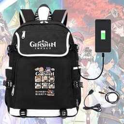 Balo nắp ngang in hình GENSHIN IMPACT ver CỬA SỔ 2 game anime chibi cặp sách nam nữ đi học đựng sách vở 1