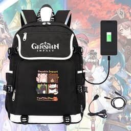 Balo nắp ngang in hình GENSHIN IMPACT ver CỬA SỔ 2 game anime chibi cặp sách nam nữ đi học đựng sách vở 2