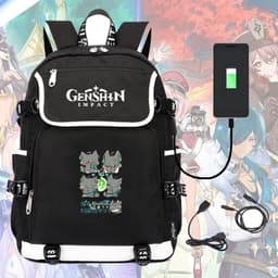 Balo nắp ngang in hình GENSHIN IMPACT ver CỬA SỔ 2 game anime chibi cặp sách nam nữ đi học đựng sách vở 3