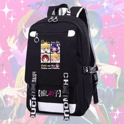 Balo nam nữ in hình Oshi No Ko ver Cửa Sổ ĐỨA CON CỦA THẦN TƯỢNG anime chibi cặp sách đi học tiện lợi thời trang 2