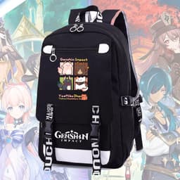 Balo nam nữ in hình GENSHIN IMPACT ver CỬA SỔ 2 game anime chibi cặp sách đi học tiện lợi thời trang 3