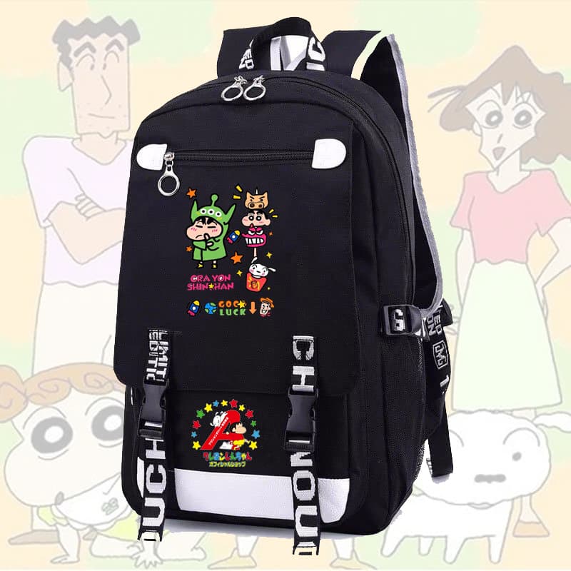 Balo nam nữ in hình CRAYON SHIN-CHAN Cậu Bé Bút Chì cặp sách đi học tiện lợi thời trang anime chibi