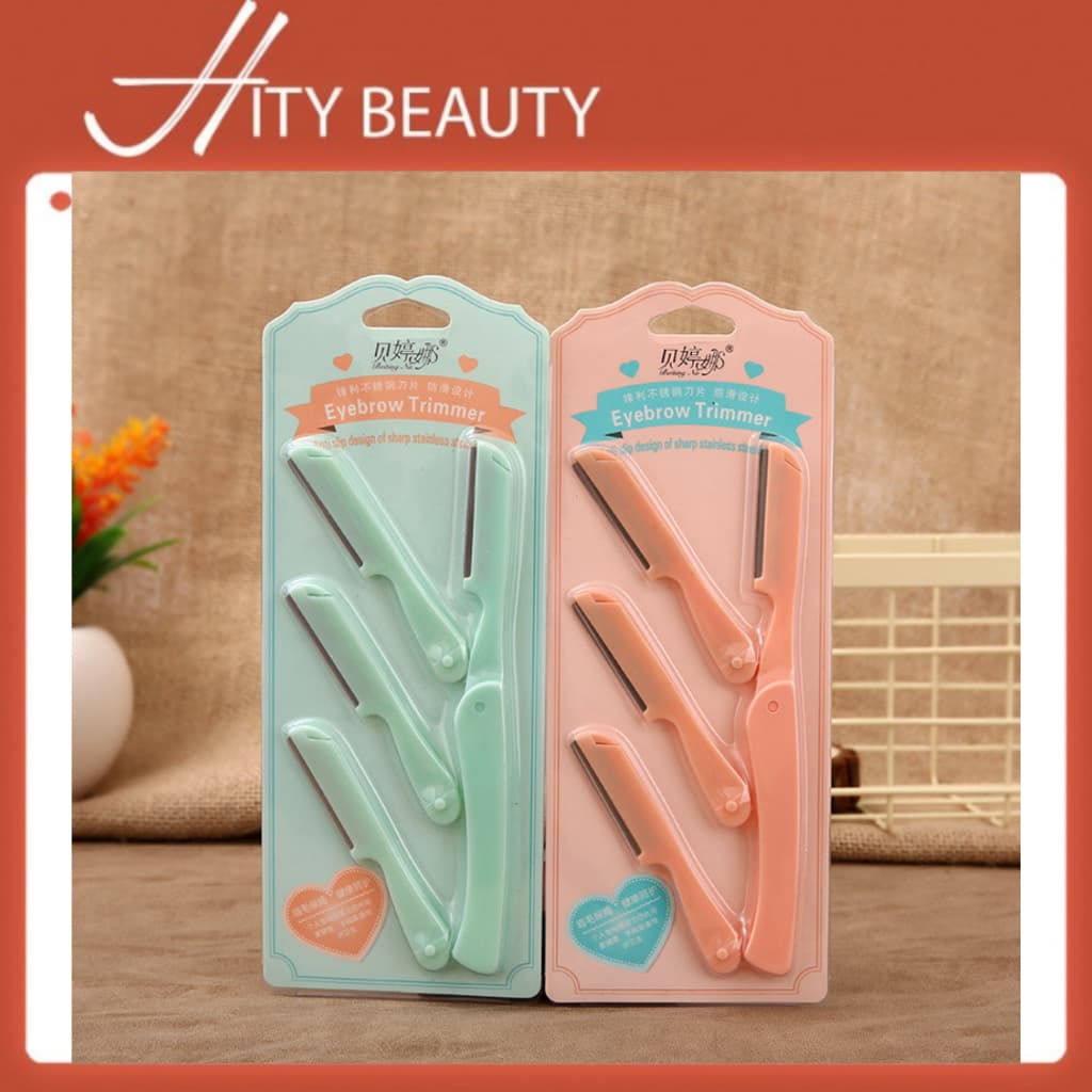[Ngẫu nhiên] Set dao cạo chân mày kèm 3 lưỡi dao thay thế  Beiting Na B2010 - Hity Beauty