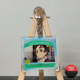 (mua 1 tặng 1) ( KHUNG PHIM ) Móc khóa mica KIMETSU NO YAIBA hình in 2 mặt 4