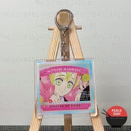 (mua 1 tặng 1) ( KHUNG PHIM ) Móc khóa mica KIMETSU NO YAIBA hình in 2 mặt 5